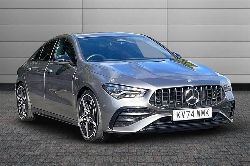 Mountain grey Used 2024 Mercedes CLA35 AMG Premium Sedan | £37,695 (Fair price) - Image 1/4