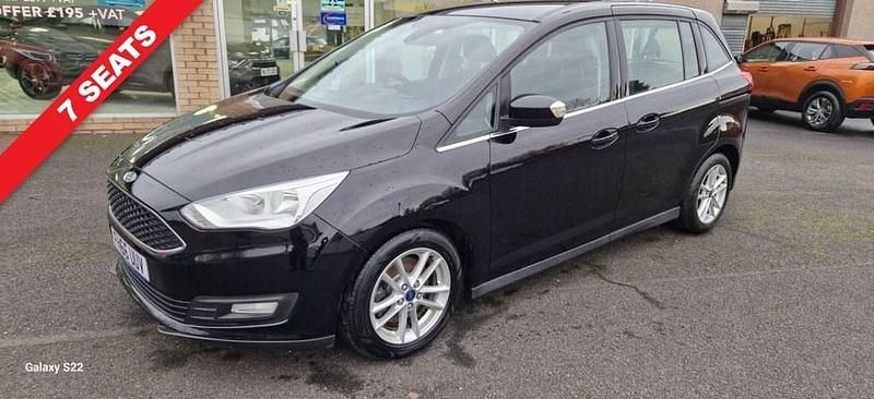 Black Used 2017 Ford Grand C-Max Zetec MPV | £6,995 (Good price) - Image 1/4