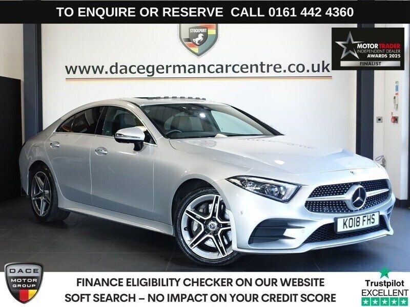 Silver Used 2018 Mercedes CLS350 AMG line Coupe | £20,489 (Fair price) - Image 1/4