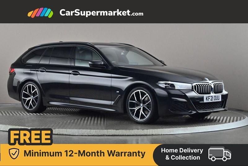 Black Used 2021 BMW 520 M Sport Estate | £22,197 (Good price) - Image 1/4