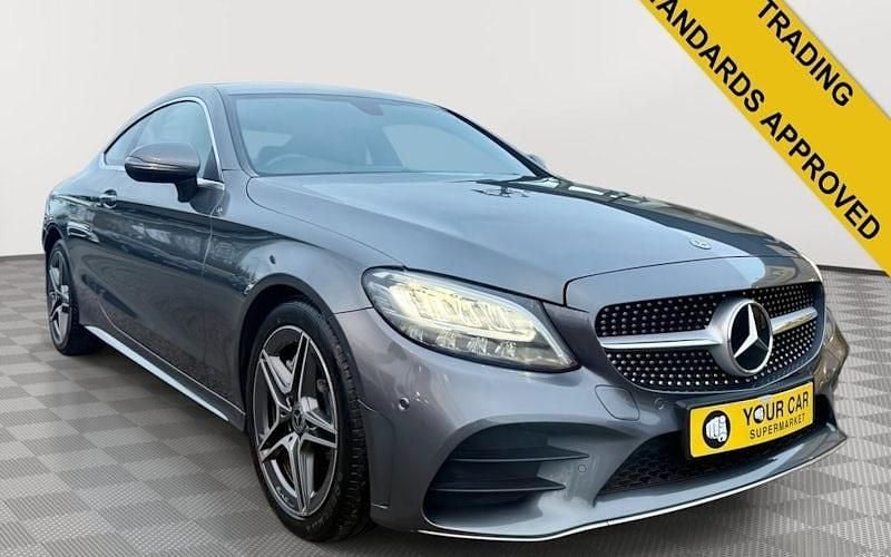 Used Mercedes C300 AMG line 258 HP (189 kW) 2019 Grey Coupe