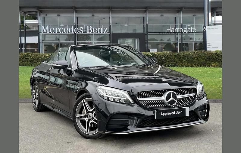 Black Used 2021 Mercedes C220 AMG line Cabriolet | £23,000 (Fair price) - Image 1/4