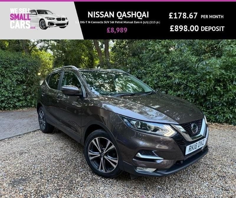 Bronze Used 2018 Nissan Qashqai N-Connecta SUV | £8,989 (Fair price) - Image 1/3