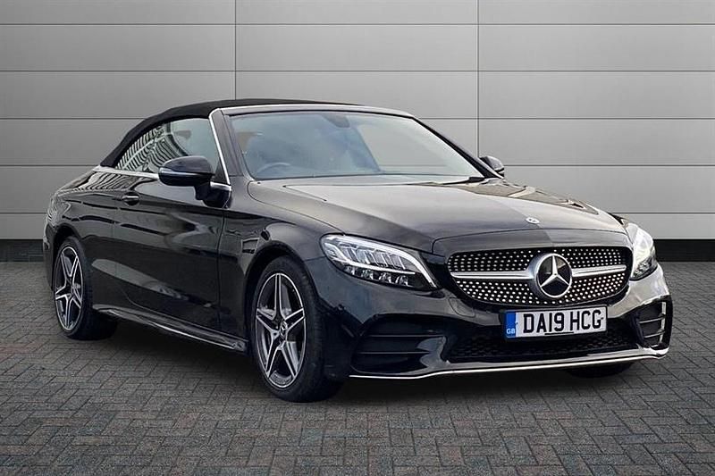 Obsidian black Used 2019 Mercedes C200 AMG line Cabriolet | £17,500 (Fair price) - Image 1/4