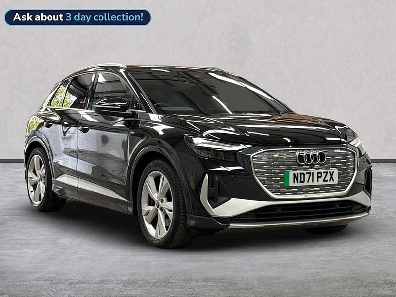 Black Used 2021 Audi Q4 e-tron S-Line SUV | £22,374 - Image 1/4