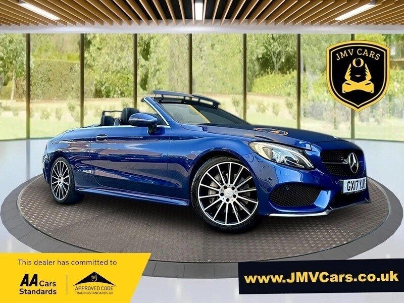 Blue Used 2017 Mercedes C250 AMG Line Premium Plus Cabriolet | £15,475 (Fair price) - Image 1/2