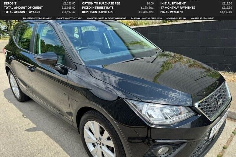 Black Used 2020 Seat Arona SE Technology SUV | £11,995 (Fair price) - Image 1/1
