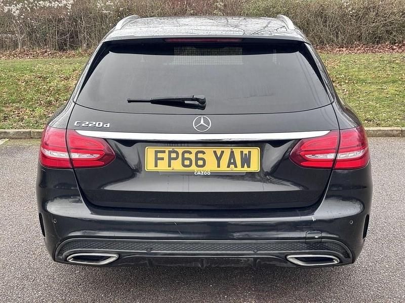 Used Mercedes C220 AMG line 170 HP (125 kW) 2016 Black Estate