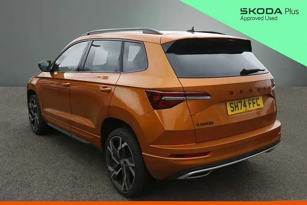 Used Skoda Karoq SportLine 150 HP (110 kW) 2024 Phoenix orange metallic SUV