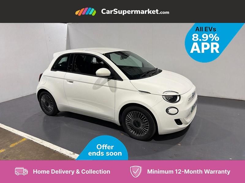 White Used 2021 Fiat 500e Icon Hatchback | £11,197 (Fair price) - Image 1/3
