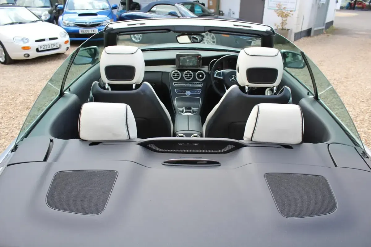 Used Mercedes C220 AMG line 167 HP (122 kW) 2017 Silver Cabriolet