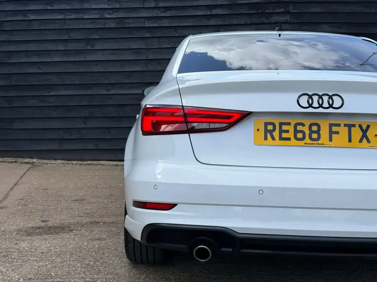 Used Audi A3 Black Edition 116 HP (85 kW) 2018 White Sedan