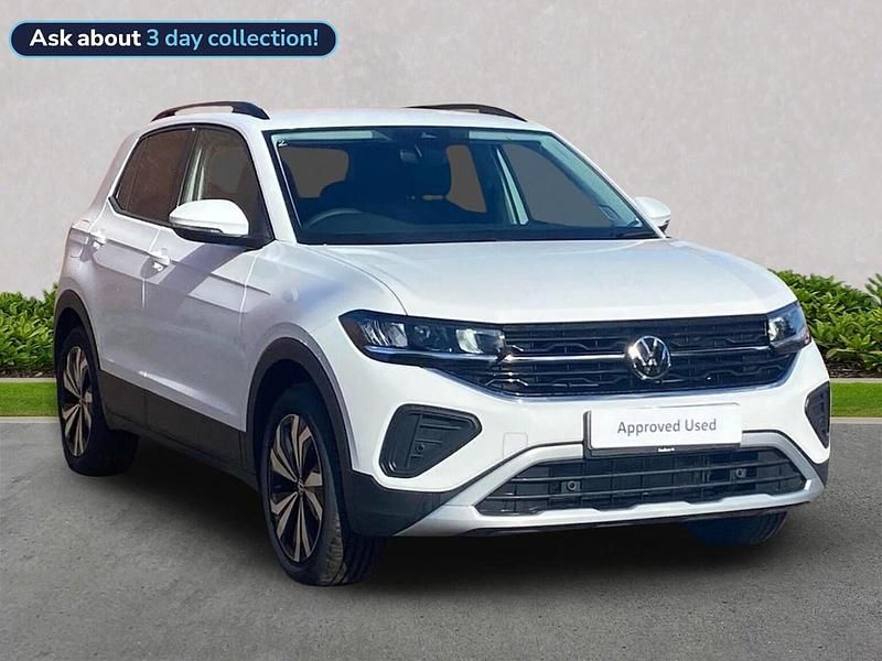 White New 2025 VW T-Cross Match SUV | £24,999 (Expensive) - Image 1/4