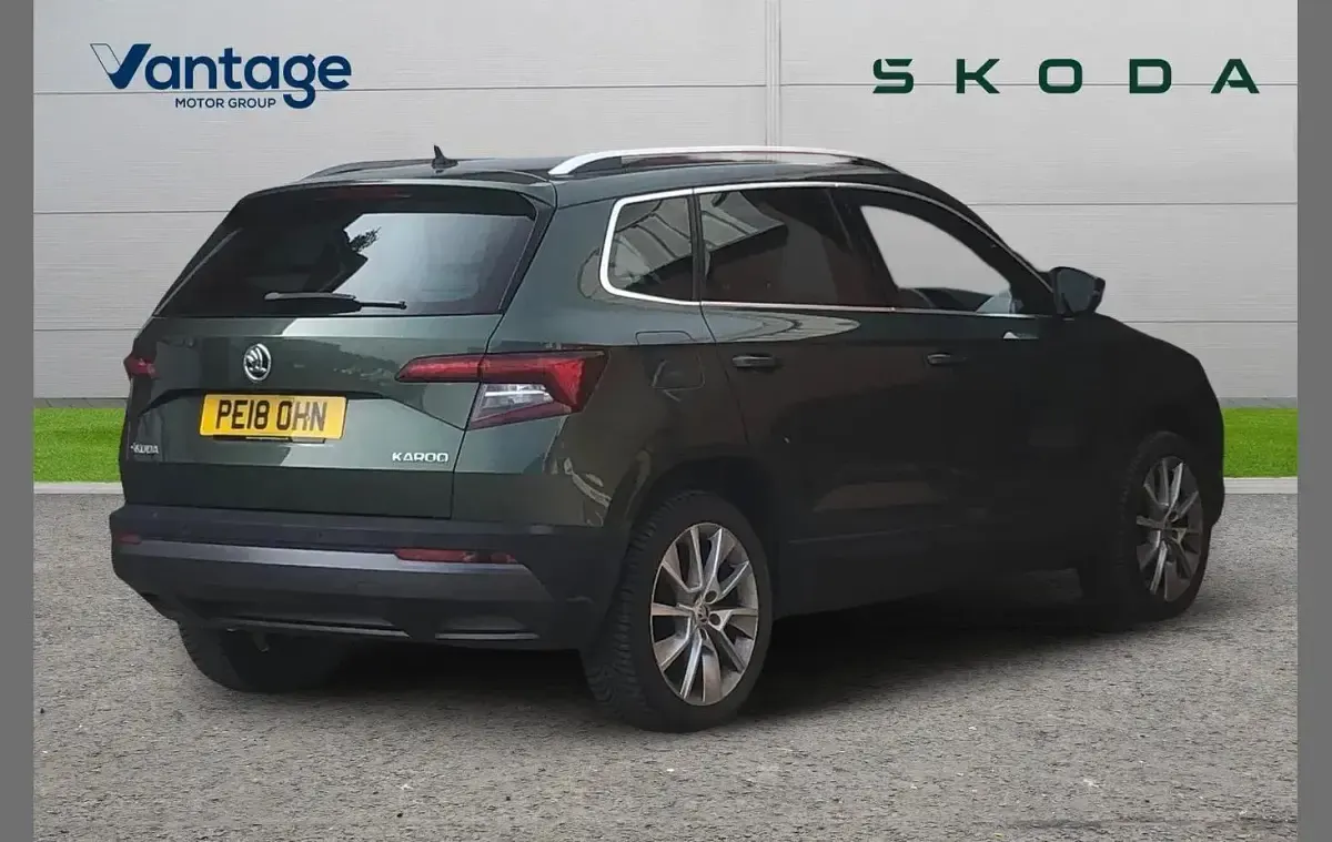 Used Skoda Karoq SE L 150 HP (110 kW) 2018 Emerald green metallic SUV