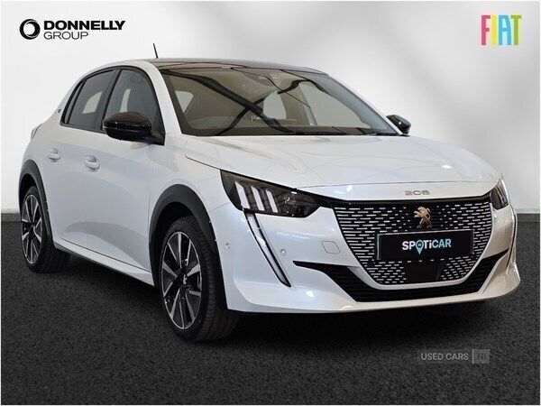 White Used 2022 Peugeot e-208 GTi Hatchback | £14,495 (Good price) - Image 1/4