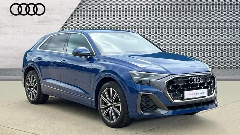 Blue Used 2024 Audi Q8 S-Line SUV | £61,356 - Image 1/4