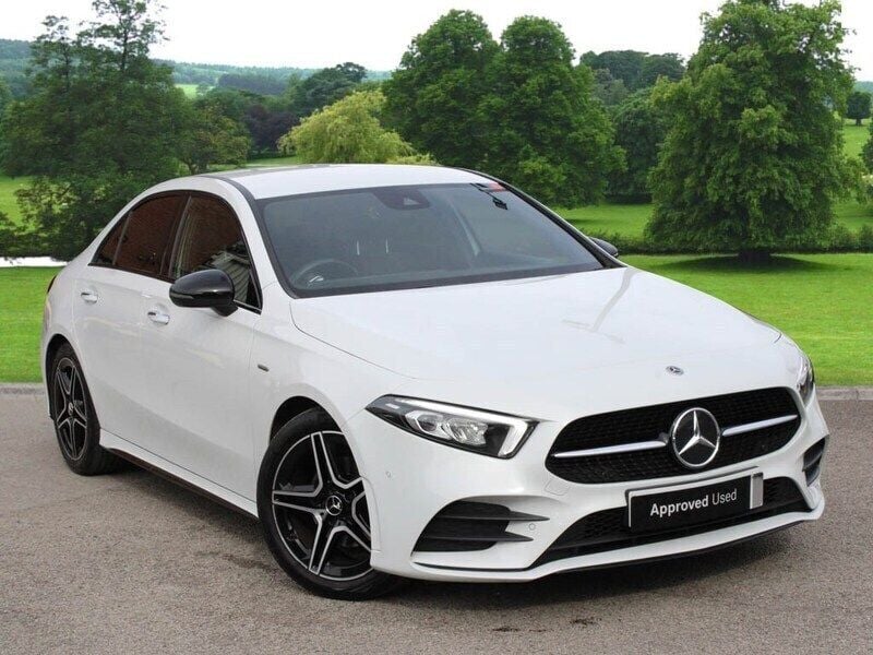 Digital white metallic Used 2022 Mercedes A180 AMG Line Premium Sedan | £23,000 (Fair price) - Image 1/4