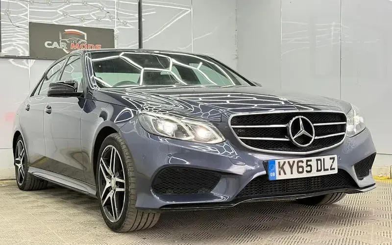 Used Mercedes E220 AMG 177 HP (130 kW) 2015 Blue Sedan