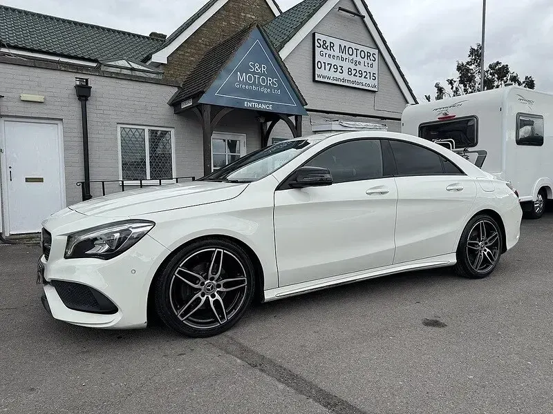 Used Mercedes CLA180 AMG line 122 HP (89 kW) 2017 White Sedan