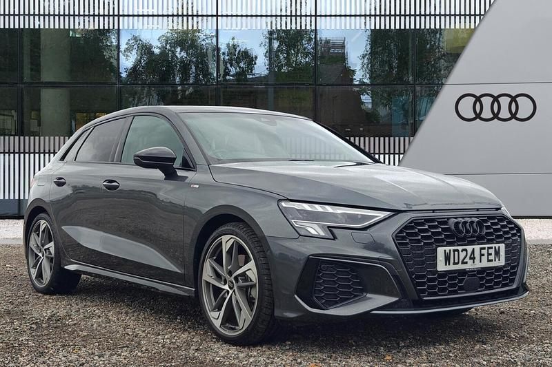 Grey Used 2024 Audi A3 Sportback Black Edition Hatchback | £29,190 (Expensive) - Image 1/4