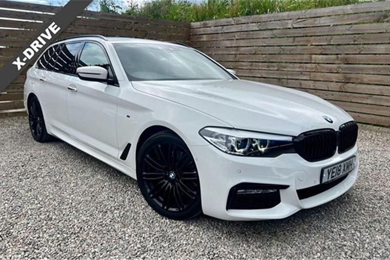 White Used 2018 BMW 530 M Sport Estate | £22,495 (Fair price) - Image 1/2