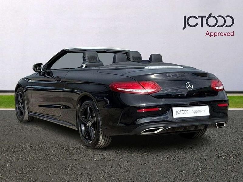 Used Mercedes C200 AMG line 180 HP (132 kW) 2018 Black Cabriolet