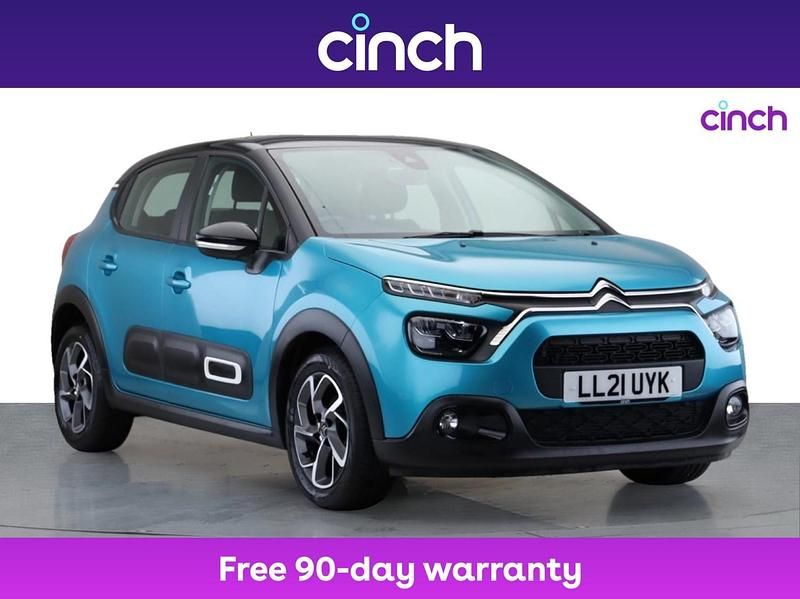Blue Used 2021 Citroën C3 PureTech Hatchback | £9,349 (Fair price) - Image 1/3