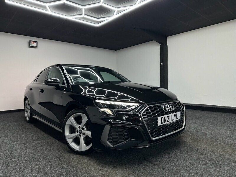 Black Used 2021 Audi A3 S-Line Sedan | £16,495 (Good price) - Image 1/4
