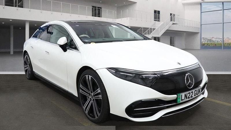 White Used 2022 Mercedes EQS450+ Exclusive Luxury Sedan | £50,600 (Expensive) - Image 1/4