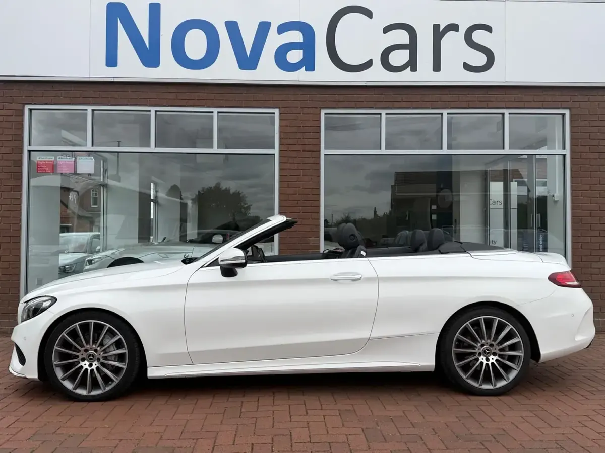Used Mercedes C220 AMG line 2018 White Cabriolet