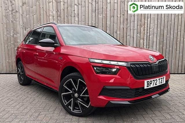 Velvet red metallic Used 2023 Skoda Kamiq Monte Carlo SUV | £19,650 (Fair price) - Image 1/4