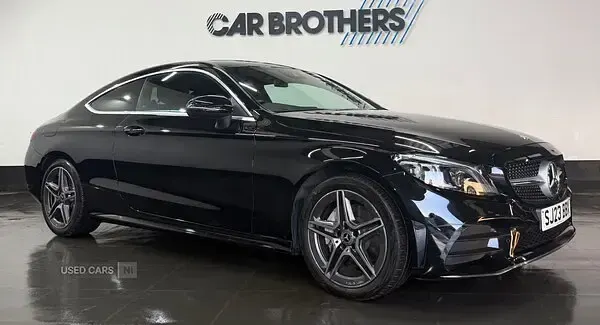 Used Mercedes C200 AMG line 184 HP (135 kW) 2023 Black Coupe