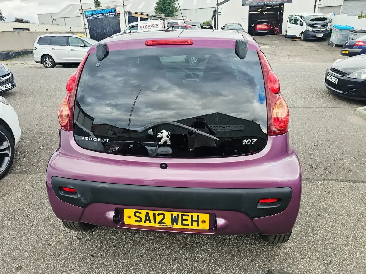 Used Peugeot 107 Allure 68 HP (50 kW) 2012 Purple Hatchback