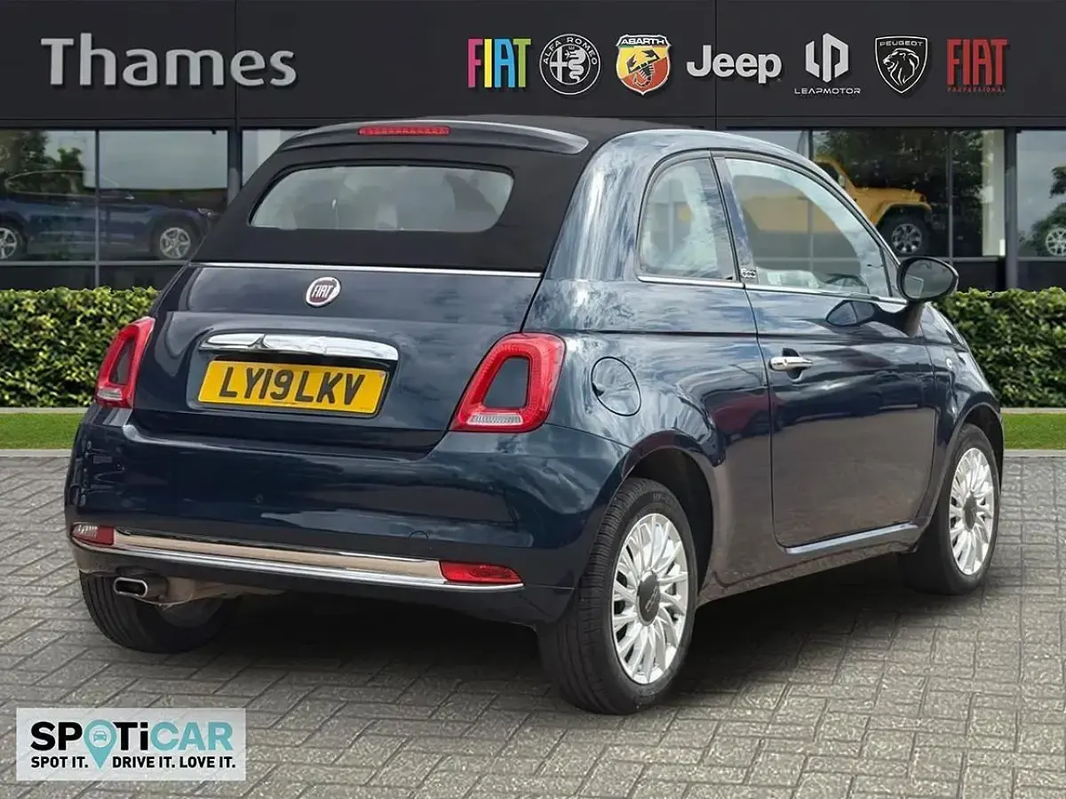Used Fiat 500C Lounge 69 HP (50 kW) 2019 Blue Cabriolet