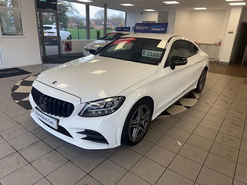Used Mercedes C220 AMG line 2020 White Coupe