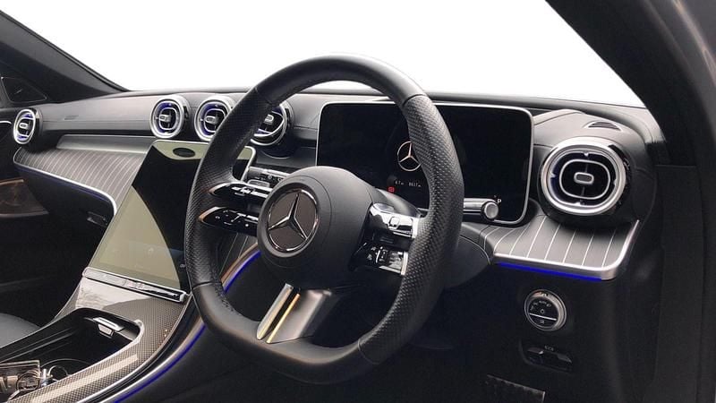 Used Mercedes C300 AMG line 2024 Metallic paint hightech silver Estate