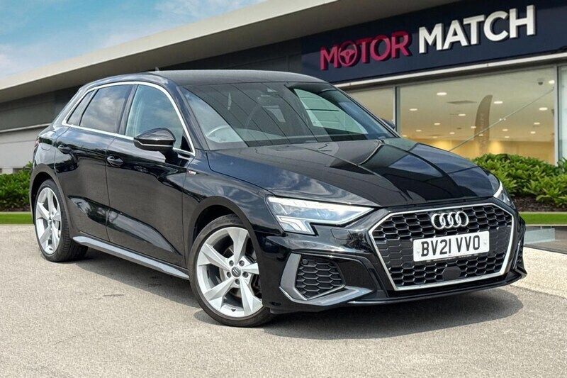 Black Used 2021 Audi A3 Sportback S-Line Hatchback | £17,090 (Good price) - Image 1/4