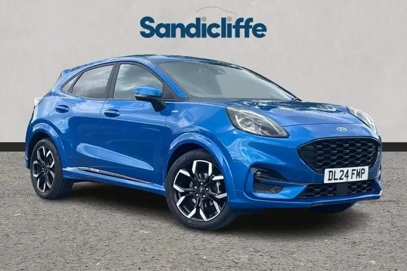 Desert island blue (exclusive paint) Used 2024 Ford Puma ST-Line X Hatchback | £18,228 (Fair price) - Image 1/4