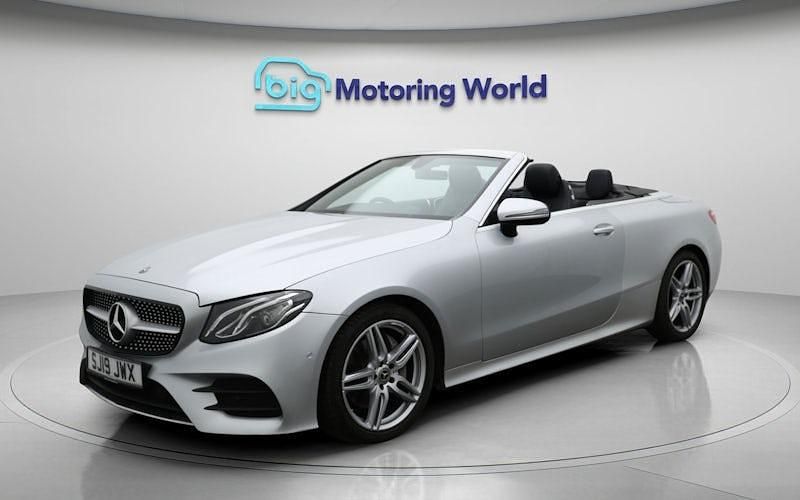 Used Mercedes E220 AMG line 194 HP (142 kW) 2019 Silver Cabriolet