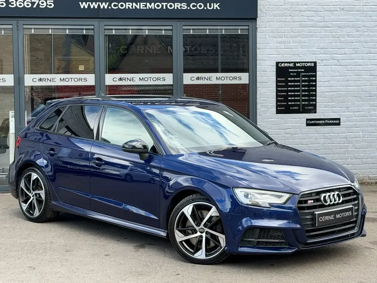 Used Audi S3 Sportback Black Edition 300 HP (220 kW) 2019 Blue Hatchback