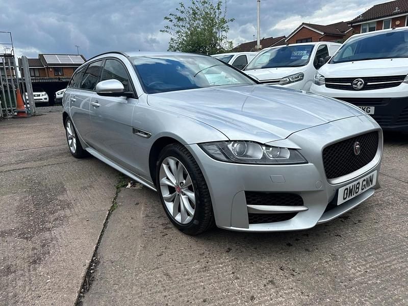 Silver Used 2018 Jaguar XF R-Sport Sedan | £11,989 (Expensive) - Image 1/4