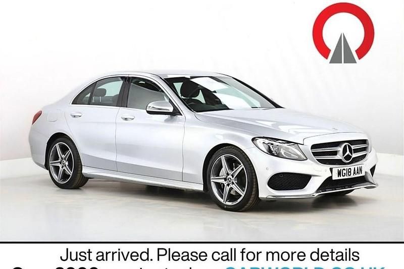 Used Mercedes C220 AMG line 170 HP (125 kW) 2018 Silver Sedan