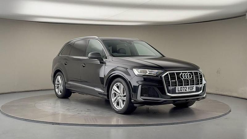 Black Used 2022 Audi Q7 S-Line SUV | £37,600 (Good price) - Image 1/4
