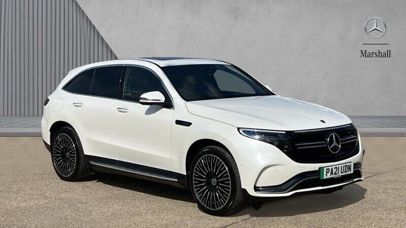 Diamond white metallic Used 2021 Mercedes EQC400 AMG Line Premium Plus SUV | £29,734 (Expensive) - Image 1/4