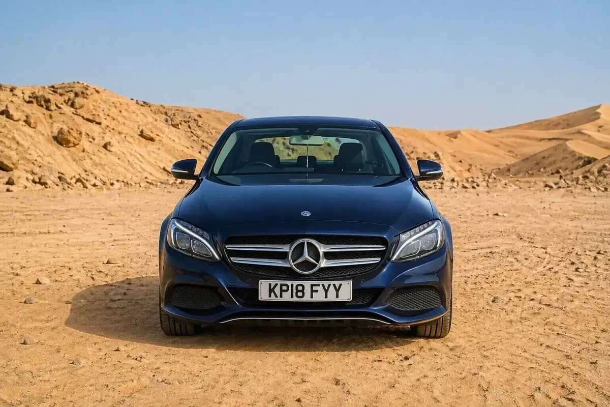 Begagnad Mercedes C220 170 HK (125 kW) 2018 Blå Sedan