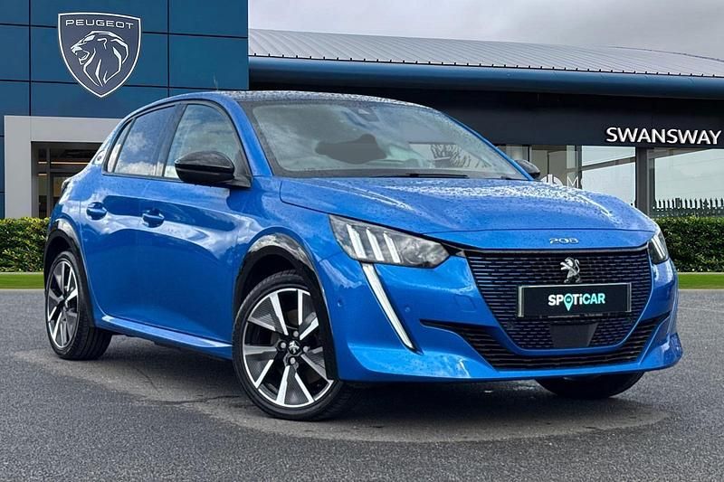 Blue Used 2021 Peugeot e-208 Premium Hatchback | £11,495 (Fair price) - Image 1/4