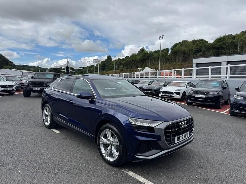 Blue Used 2019 Audi Q8 S-Line SUV | £39,999 (Fair price) - Image 1/3