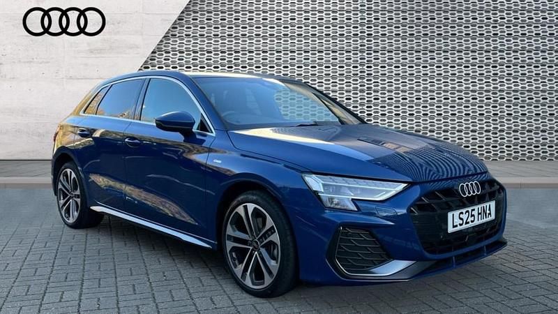 Blue Used 2025 Audi A3 e-tron S-Line Hatchback | £28,090 (Expensive) - Image 1/4