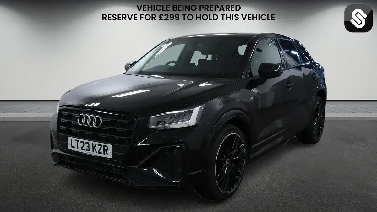 Used Audi Q2 Black Edition 150 HP (110 kW) 2023 Mythos black metallic/mythos black metallic SUV