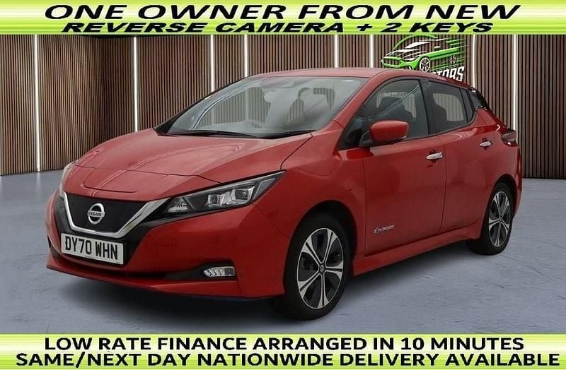 Red Used 2020 Nissan Leaf Tekna Hatchback | £11,477 (Fair price) - Image 1/2